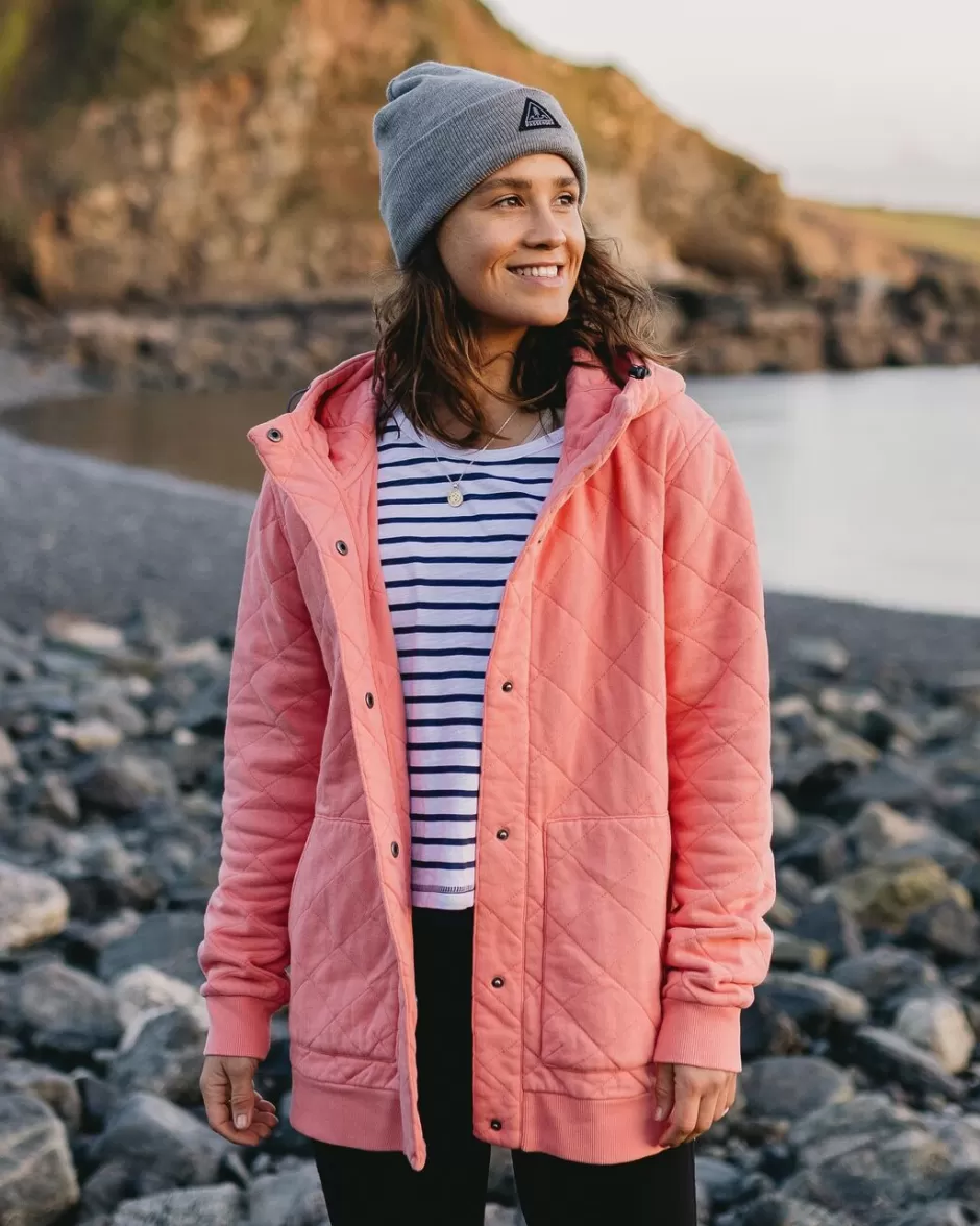 Women Passenger Hoodies & Sweatshirts | Activewear | Clementine Recycled Quilted Popper Up Hoodie