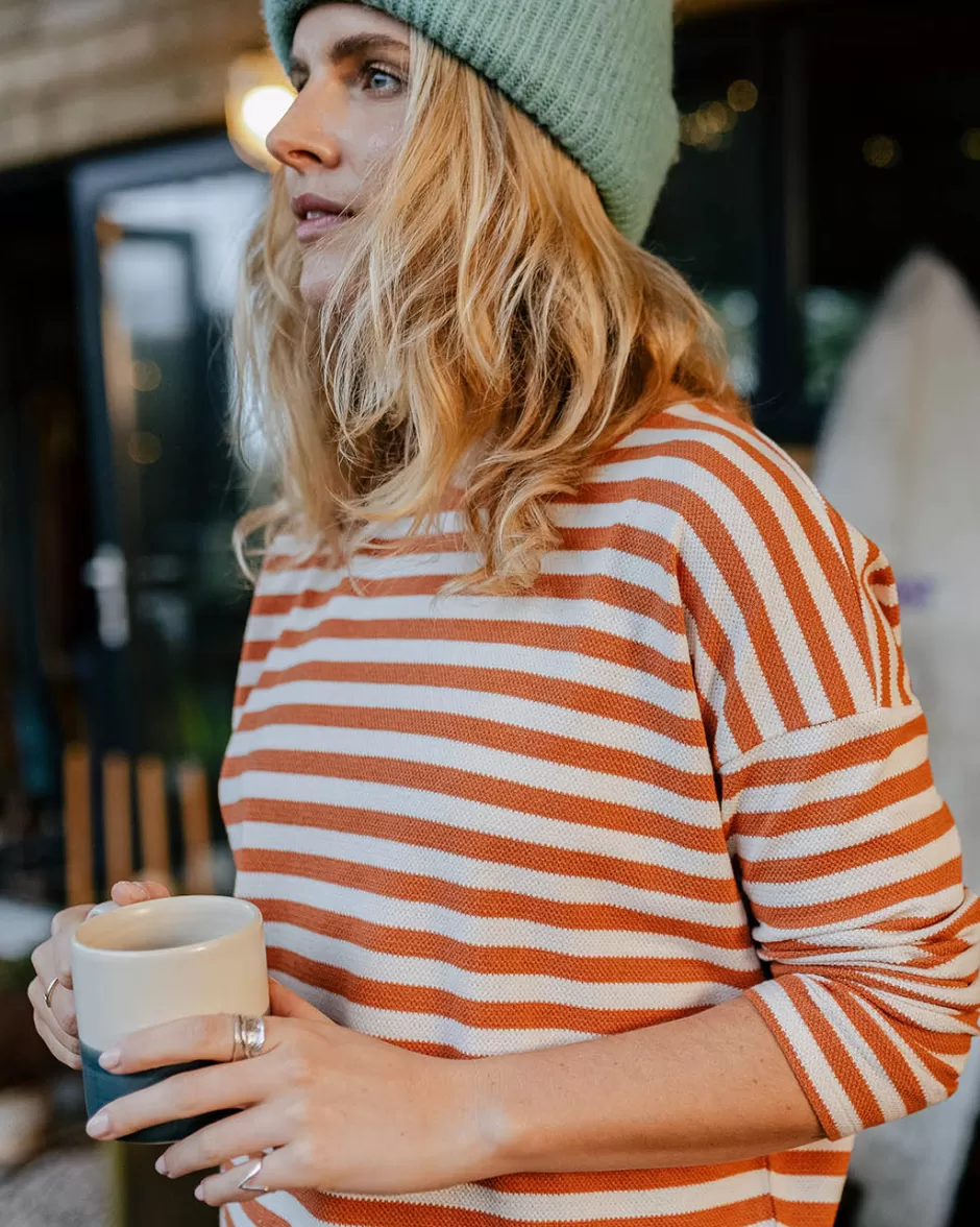 Women Passenger Tops & T-Shirts | Winter Road Trip Essentials | Panorama Striped LS T-Shirt