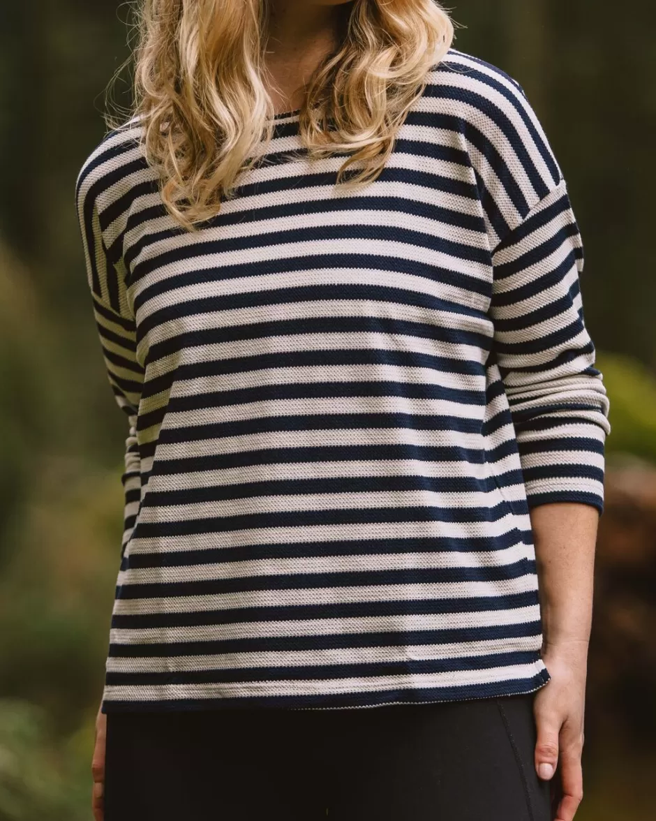Women Passenger Tops & T-Shirts | Winter Road Trip Essentials | Panorama Striped LS T-Shirt