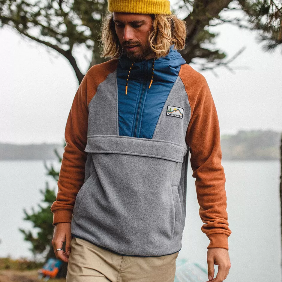 Passenger Men's Outlet | Men's | Woodland 1/2 Zip Recycled Polar Fleece