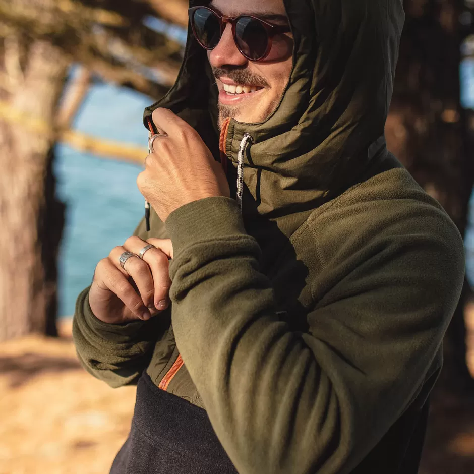 Passenger Fleece | Fleece | Woodland Hooded 1/2 Zip Polar Fleece